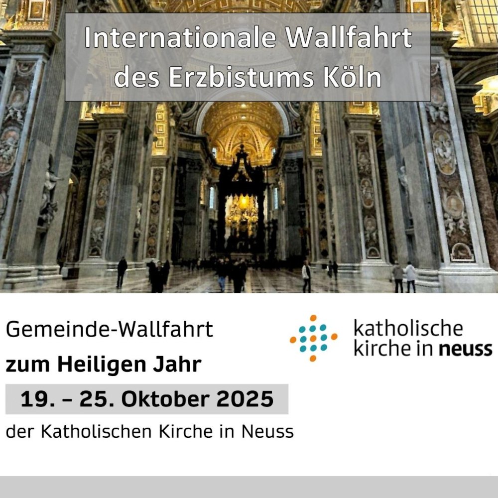 Rom-Wallfahrt 2025 (Quadrat) (c) Katholische Kirche in Neuss