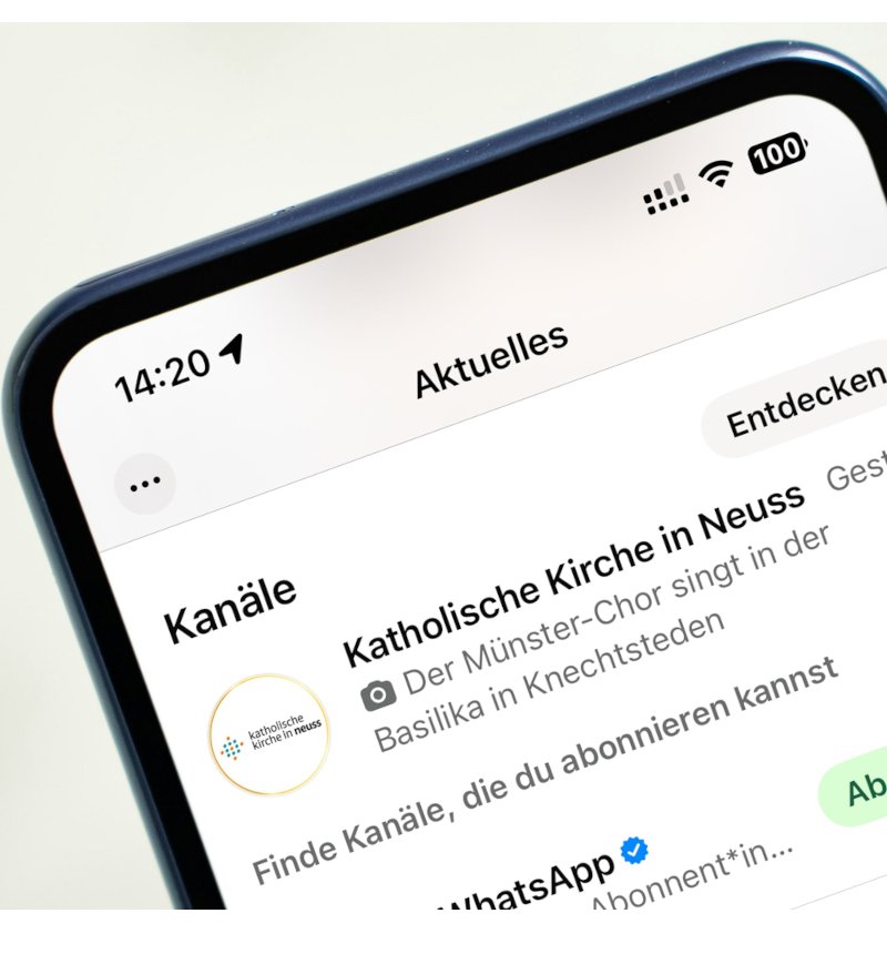WhatsApp-Kanal der Katholischen Kirche in Neuss (Rand) (c) Katholische Kirche in Neuss