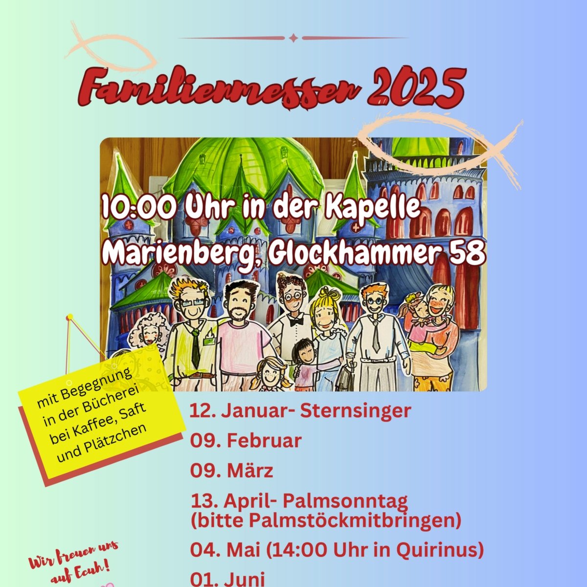 Flyer Familienmessen 2025