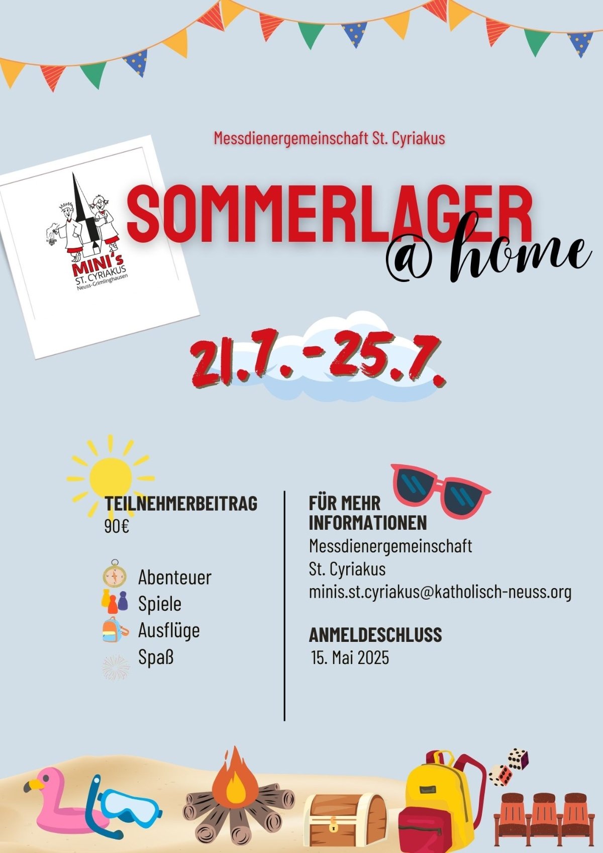 Flyer SoLa2025 (c) Messdiener St. Cyriakus Grimlinghausen